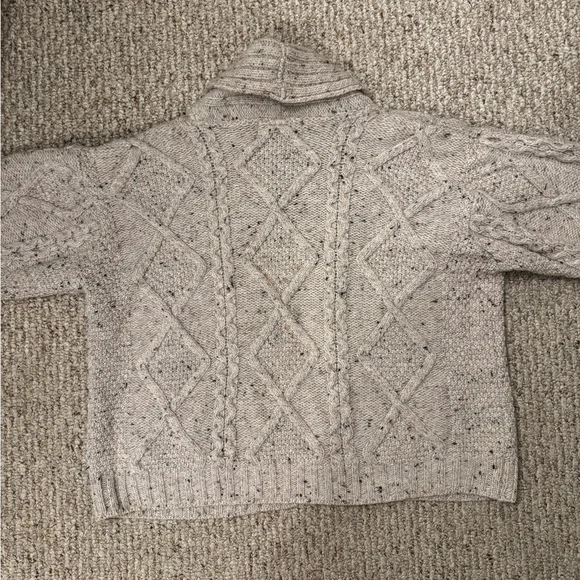 Chunky Wool Cardigan with Shawl Collar - Picture 4 of 5